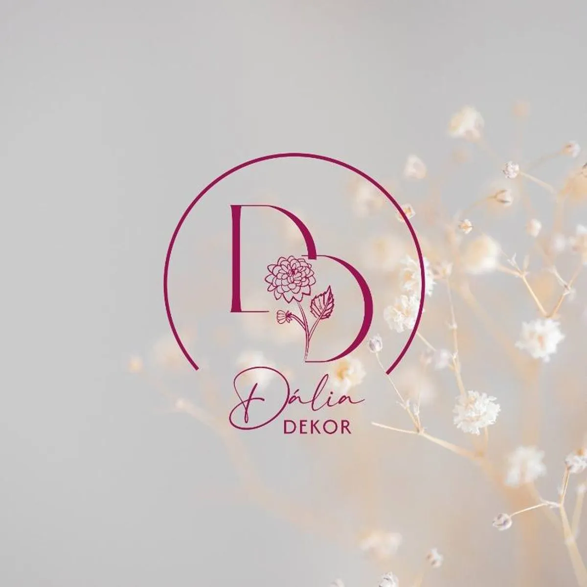 Dália Dekor virágos monogram logója