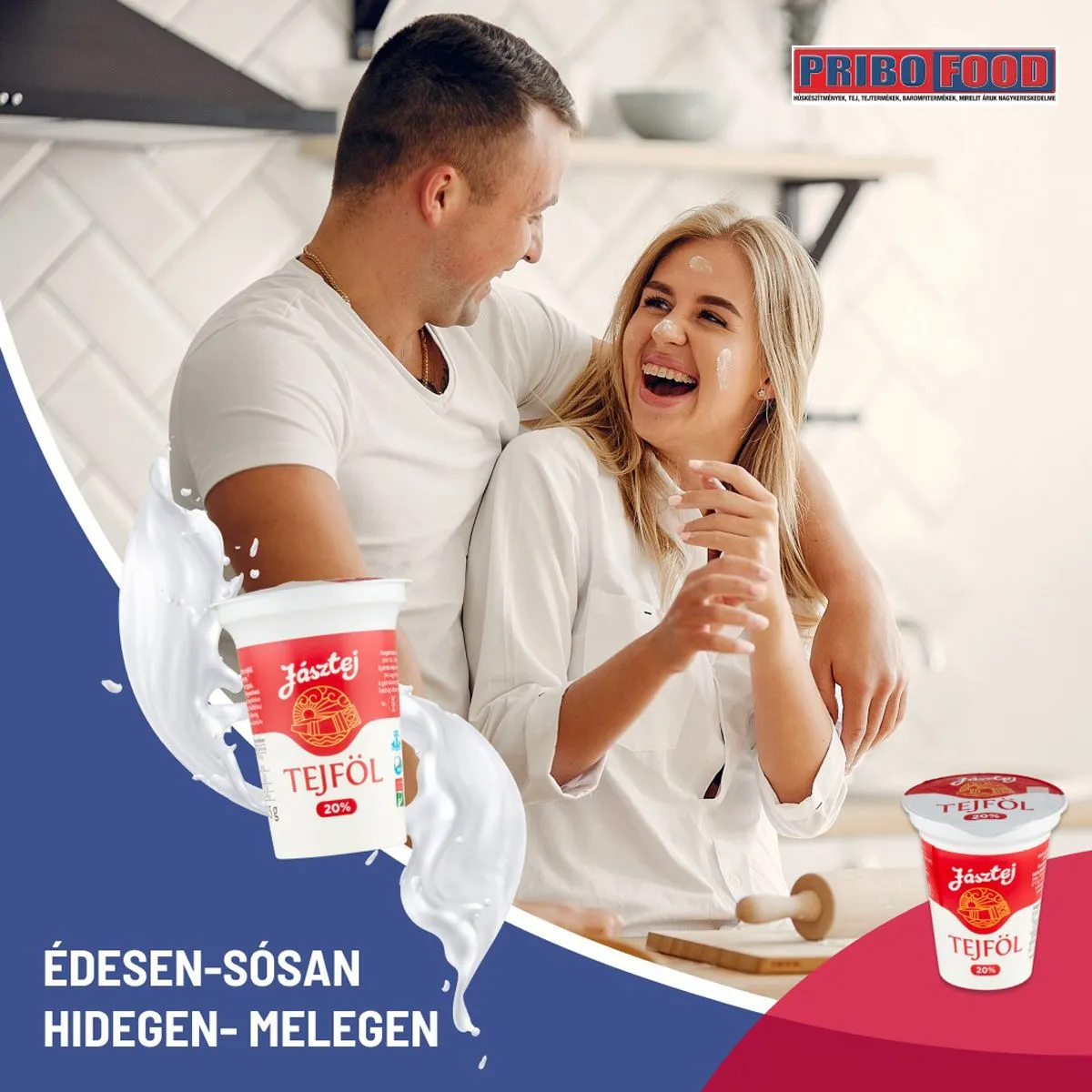 Tejföl hirdetéskép boldog párral