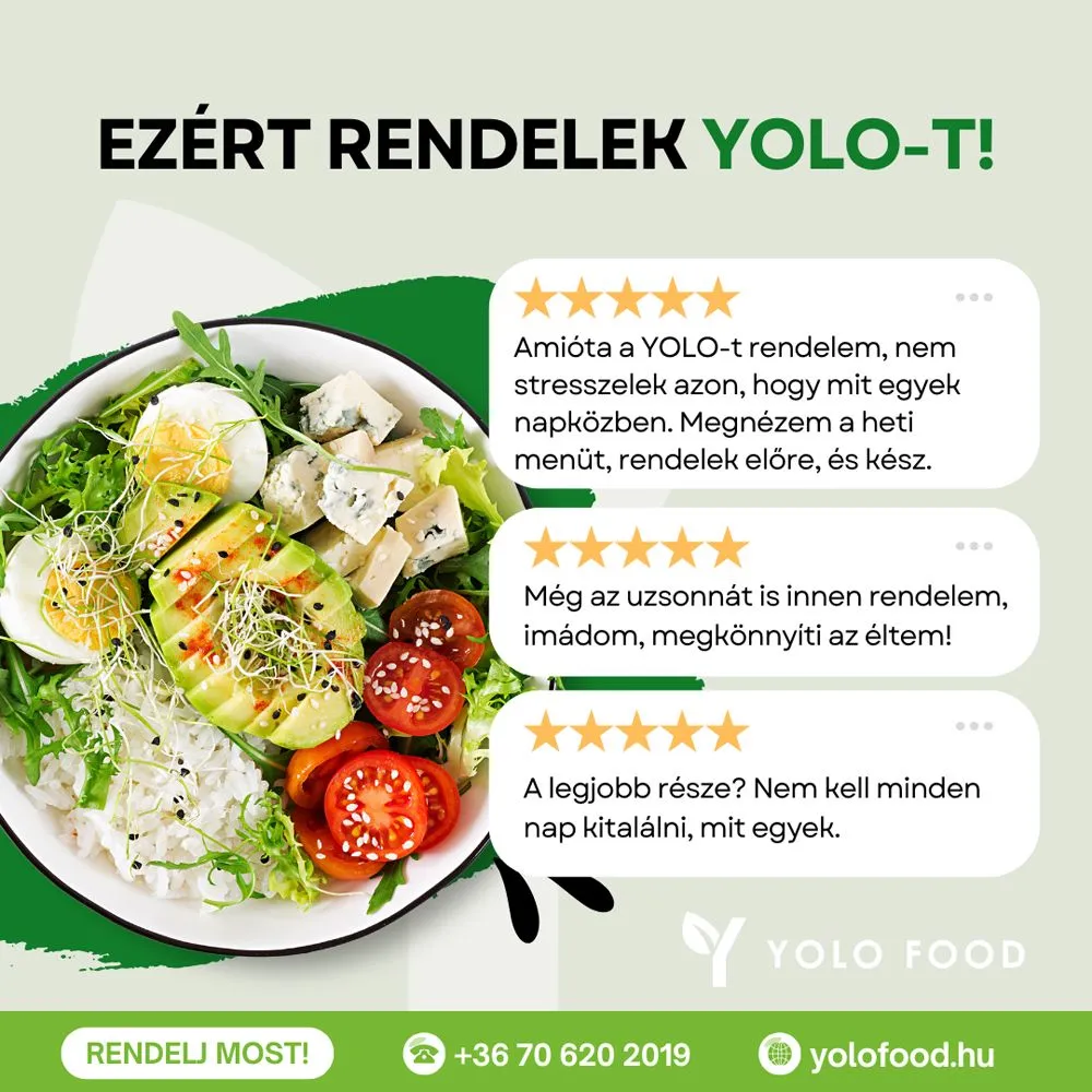 YOLO Food ételdoboz hirdetés vásárlói értékelésekkel